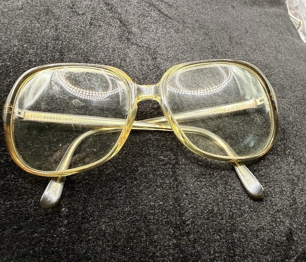 Rodenstock Arnim 145 Vintage Eyeglass Frames-Transparent Amber- 58□18 – Germany
